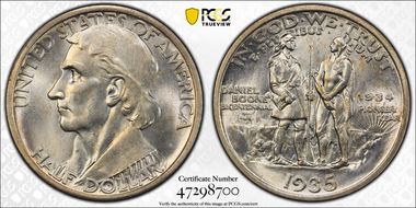 1935/34 50C Boone MS66