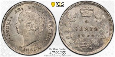 1900 5C Sm Date Narrow 0 MS62