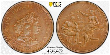 1895 Medal Honeycutt-37b Basso-714b AE AU58