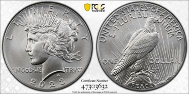 2023 $1 Peace Dollar First Strike MS70