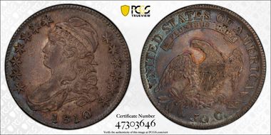 1810 50C O-104a AU58+