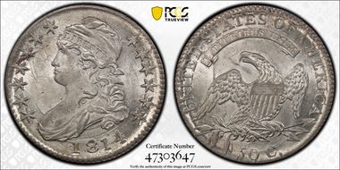 1814 50C O-103 AU58+