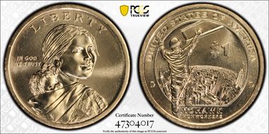 2015-D $1 Native American, Position B MS67