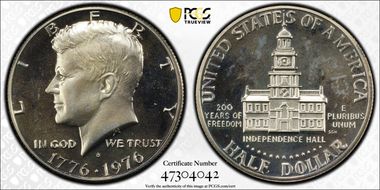 1976-S 50C Clad PR67DCAM