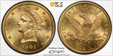 1901 $10 MS63