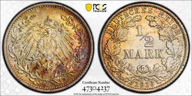 1916-G 1/2 Mk J-16 MS65