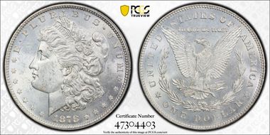 1878 7/8TF $1 Strong MS62
