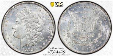 1878 7/8TF $1 Strong MS63
