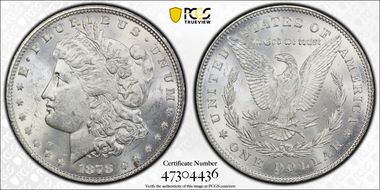 1878 7TF $1 Reverse of 1878 MS62