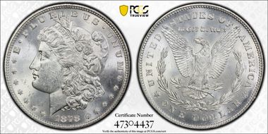 1878 7TF $1 Reverse of 1878 MS62