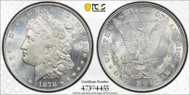 1878 8TF $1 MS64