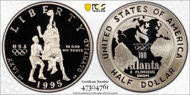 1995-S 50C Basketball PR69DCAM