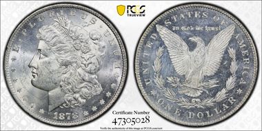 1878 7/8TF $1 Strong MS62