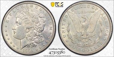 1901-S $1 AU55