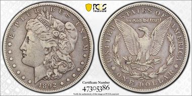 1892-CC $1 VF25