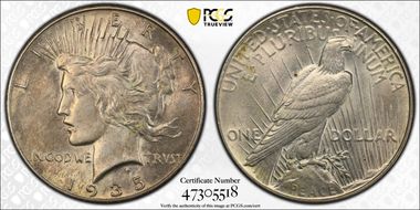 1935 $1 AU58