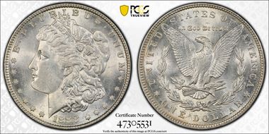 1888 $1 AU58