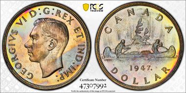 1947 S$1 Maple Leaf MS64