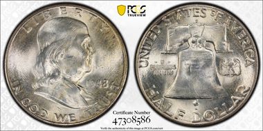 1948-D 50C MS65FBL