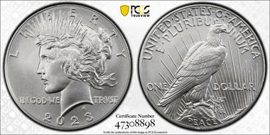 2023 $1 Peace Dollar First Strike MS70
