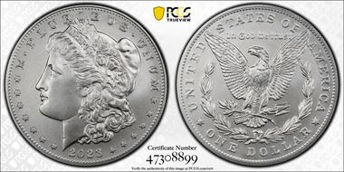 2023 $1 Morgan Dollar First Strike MS70