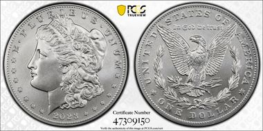 2023 $1 Morgan Dollar First Strike MS70