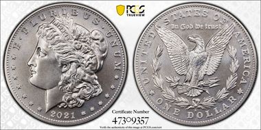 2021-S $1 Morgan Dollar 100th Anniversary MS69