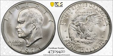 1973-S $1 Silver MS66