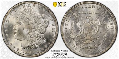 1887-O $1 MS65