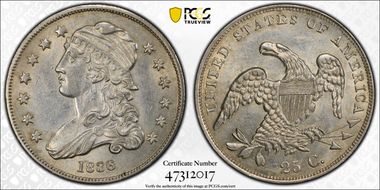 1836 25C Browning 2 AU58