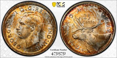1939 25C MS65
