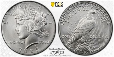 2023 $1 Peace Dollar First Strike MS70