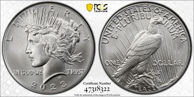 2023 $1 Peace Dollar First Strike MS70