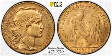 1911 20 Fr Gad-1064a F-535 Refrappe MS63