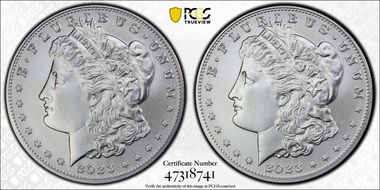 2023 $1 Morgan Dollar First Strike MS70