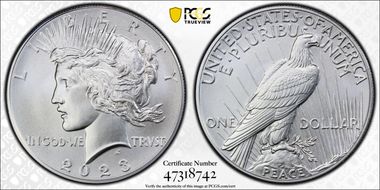 2023 $1 Peace Dollar First Strike MS70