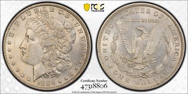 1886-O $1 AU58