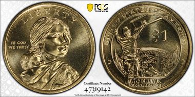 2015-D $1 Native American, Position A MS67