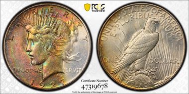 1927-S $1 AU58+ 