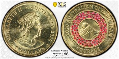 2020 $2 Olympic Team - Courage MS67