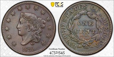 1830 1C Large Letters N1BN