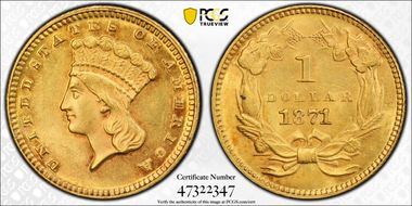 1871 G$1 MS62