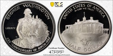 1982-S 50C Washington PR69DCAM
