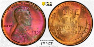 1950-S 1C MS66RB