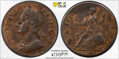 1749 1/2D S-3719 AU58BN