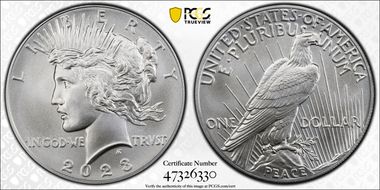 2023 $1 Peace Dollar MS70