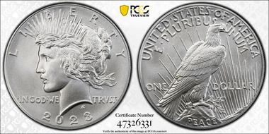 2023 $1 Peace Dollar MS70