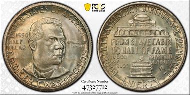 1950-S 50C Booker T. Washington MS67+