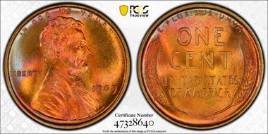 1909 1C Lincoln MS66RB