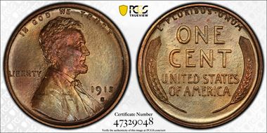 1915-S 1C MS66RB